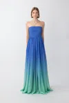 Sau Lee Camille Dress In Ocean Ombre