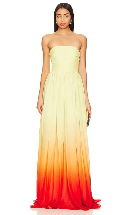 Sau Lee Camille Dress In Sunset Ombre