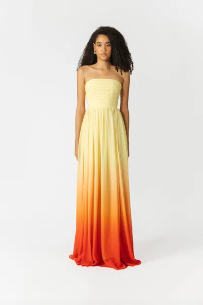 Sau Lee Camille Dress In Sunset Ombre