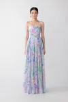 Sau Lee Camille Floral Dress In Lavender Multi