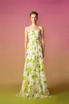 Sau Lee Camille Floral Dress In White Multi