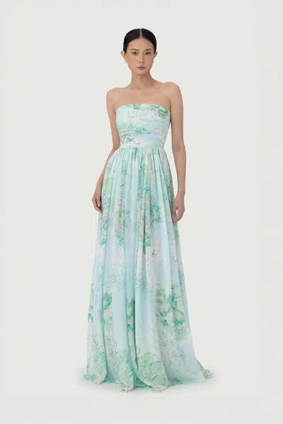 Sau Lee Camille Maxi Dress In Multi