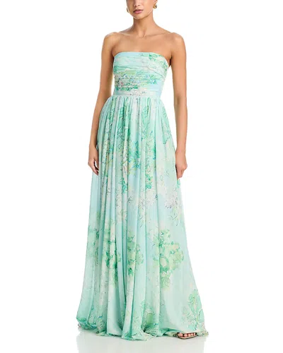 Sau Lee Camille Strapless Maxi Dress In Green