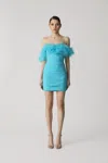 Sau Lee Chelsea Mini Dress In Aqua