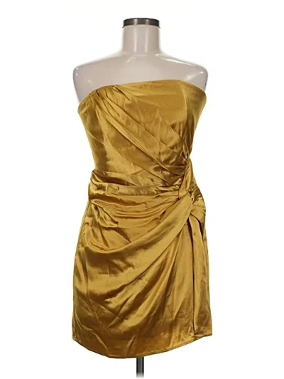 Pre-owned Sau Lee Cocktail Dress In Gold