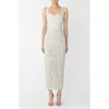 Sau Lee Coraline Floral Lace Cocktail Dress In White