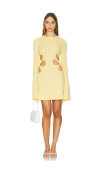 Sau Lee X Revolve Dallas Knit Mini Dress In 옐로우