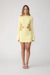 Sau Lee X Revolve Dallas Knit Mini Dress In Popcorn Yellow