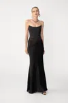Sau Lee Della Satin Skirt In Black