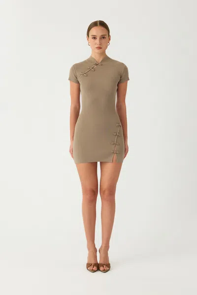 Sau Lee Denali Dress In Taupe