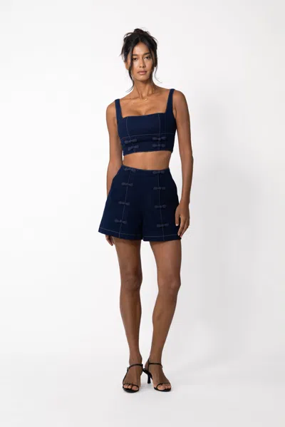 Sau Lee Denver Denim Shorts