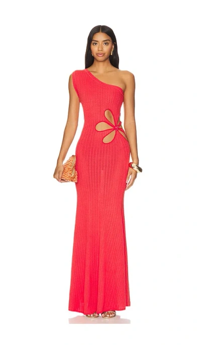 Sau Lee X Revolve Dion Knit Dress In Chilly Red
