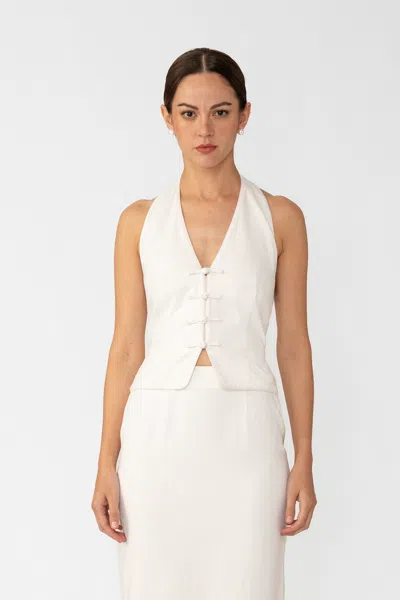 Sau Lee Drea Vest In Ivory