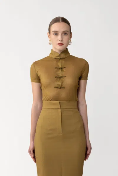 Sau Lee Drew Polo Top In Green