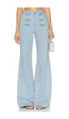 Sau Lee Dylan Denim Pant In Blue