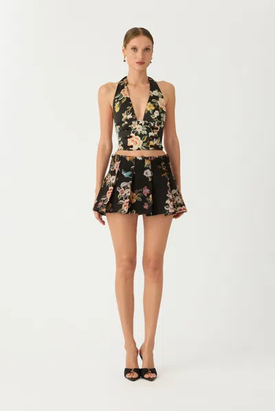 Sau Lee Elena Satin Top In Multi