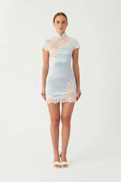 Sau Lee Ellen Mini Dress In Blue
