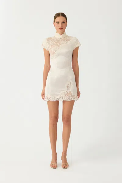 Sau Lee Ellen Mini Dress In White