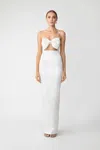 Sau Lee Esther Strapless Gown In White