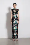 Sau Lee Faye Maxi Dress In Black Multi