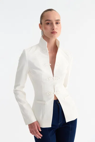 Sau Lee Filip Tang Jacket In White