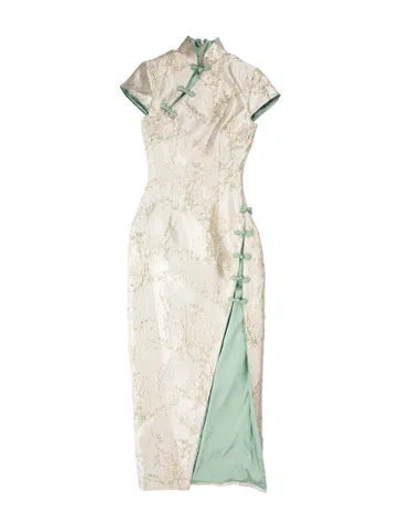 Pre-owned Sau Lee Floral Print Long Dress In Multi