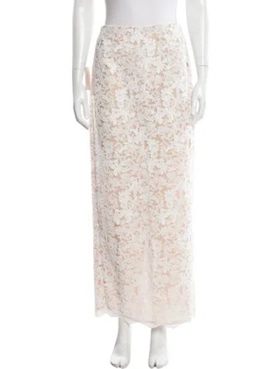 Pre-owned Sau Lee Floral Print Midi Length Skirt In Multi