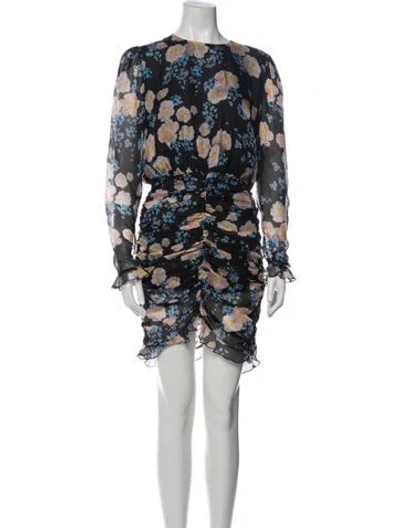 Pre-owned Sau Lee Floral Print Mini Dress In Multi