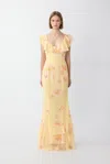 Sau Lee Gaia Dress In Yellow Multi