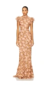 Sau Lee Gemma Dress In Neutral