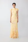 Sau Lee Gemma Dress In Yellow Multi