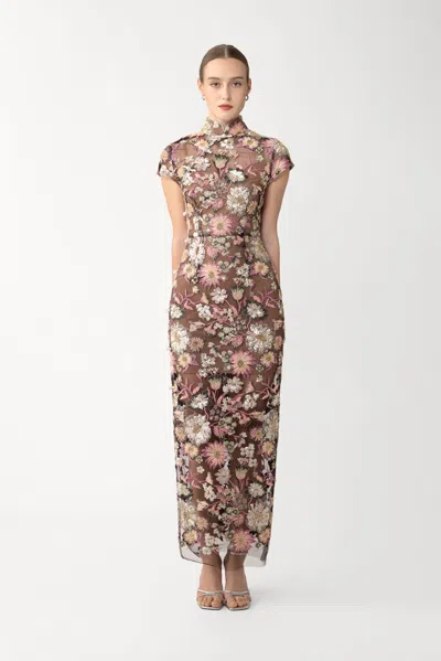 Sau Lee Gina Maxi Dress In Multi