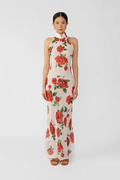 Sau Lee Gladys Rosa Dress In White Multi