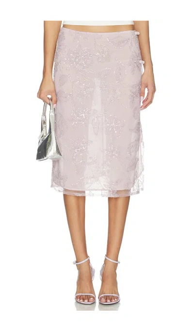 Sau Lee Grace Midi Skirt In Neutral