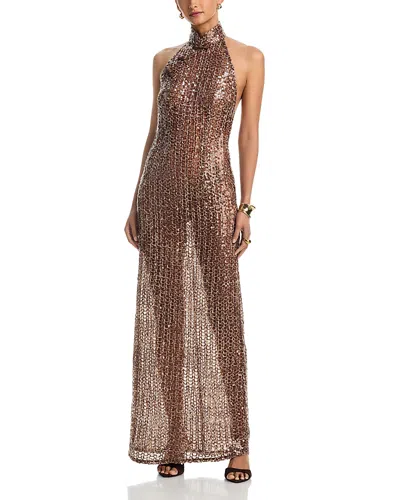 Sau Lee Grace Sequin Dress In Animal Print