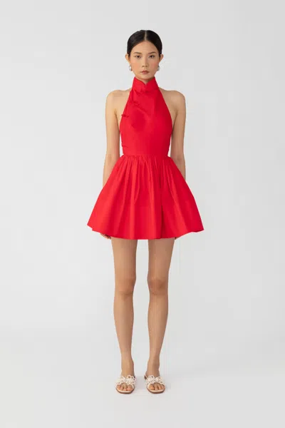 Sau Lee Hilly Mini Dress In Red