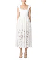 Sau Lee Holland Embroidered Lace Dress In White