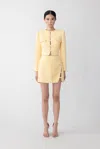 Sau Lee Ida Tweed Skirt In Butter Yellow