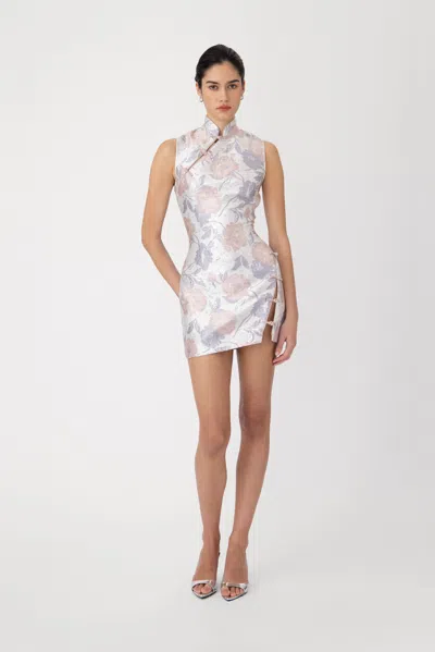 Sau Lee Ines Brocade Mini Dress In Multi