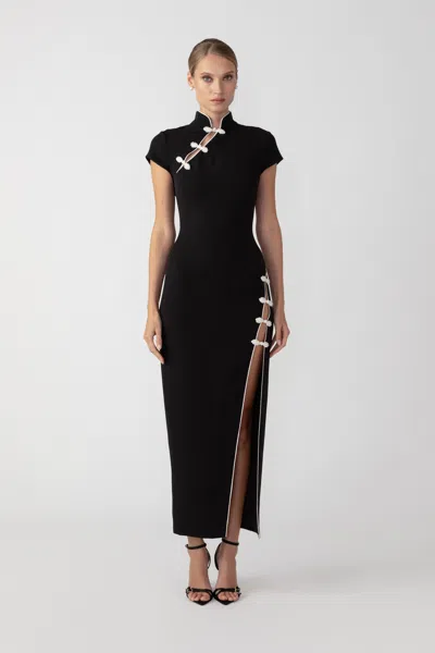 Sau Lee Irissa Midi Dress In Black