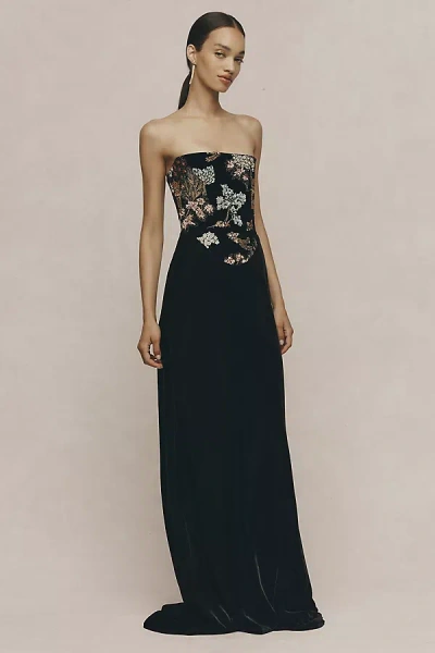 Sau Lee Isha Velvet Gown In Black