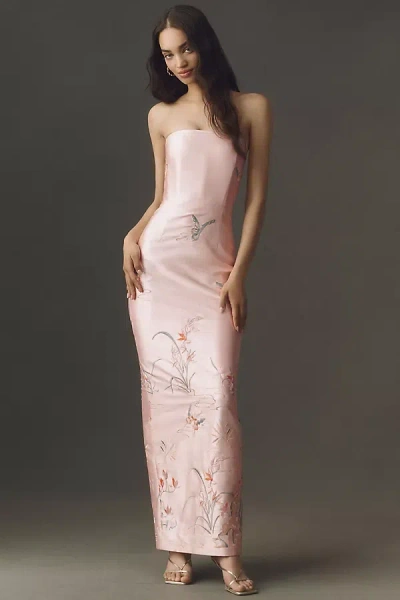 Sau Lee Isla Satin Gown In Pink