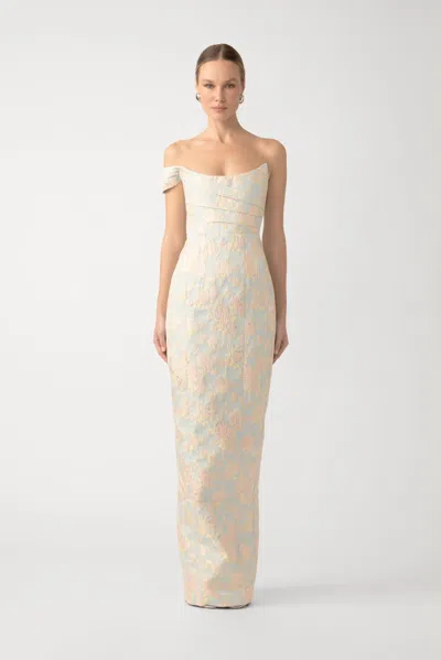 Sau Lee Jackson Jacquard Gown