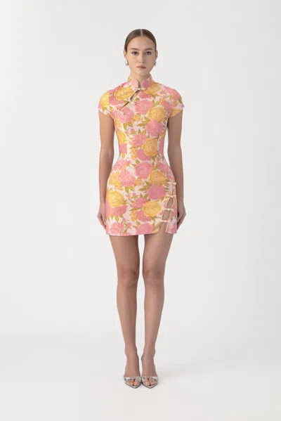 Sau Lee Jada Jacquard Mini Dress In Multi