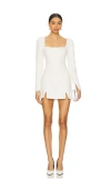 Sau Lee Jenna Tweed Dress In 白色