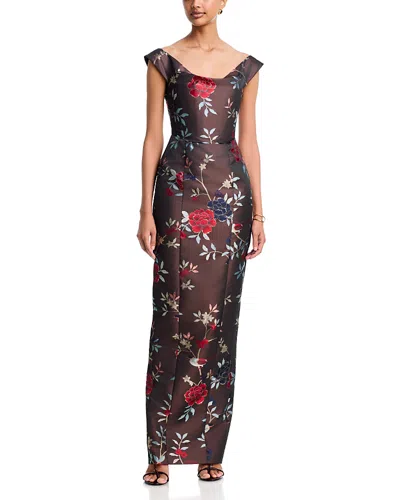 Sau Lee Joanna Jacquard Bodycon Gown In Multi