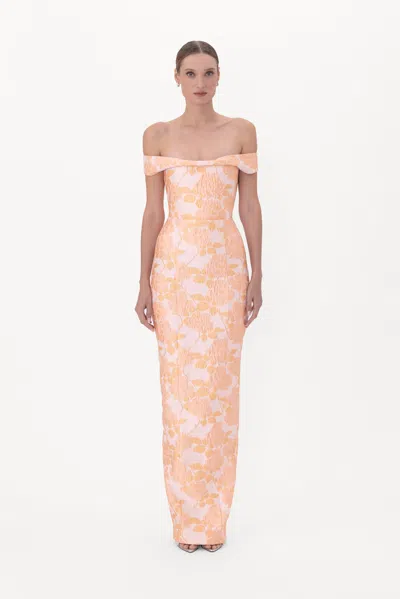 Sau Lee Joanna Jacquard Gown In Multi