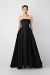 Sau Lee Jordan Jacquard Gown In Black