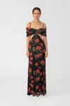 Sau Lee Katrina Maxi Dress In Black Multi