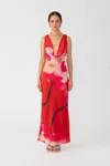 Sau Lee Katya Dress In Red Multi